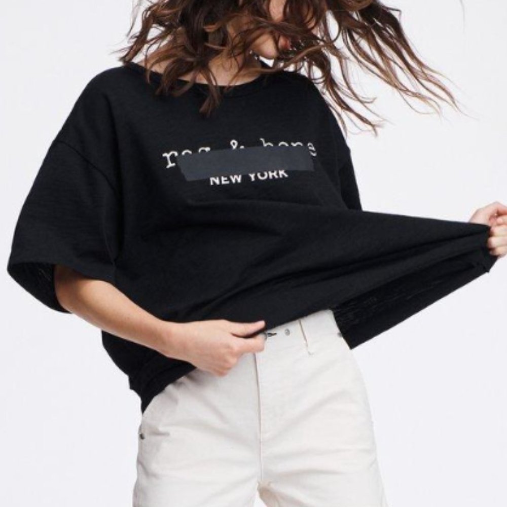 Rag and Bone Oversized Black Shirt